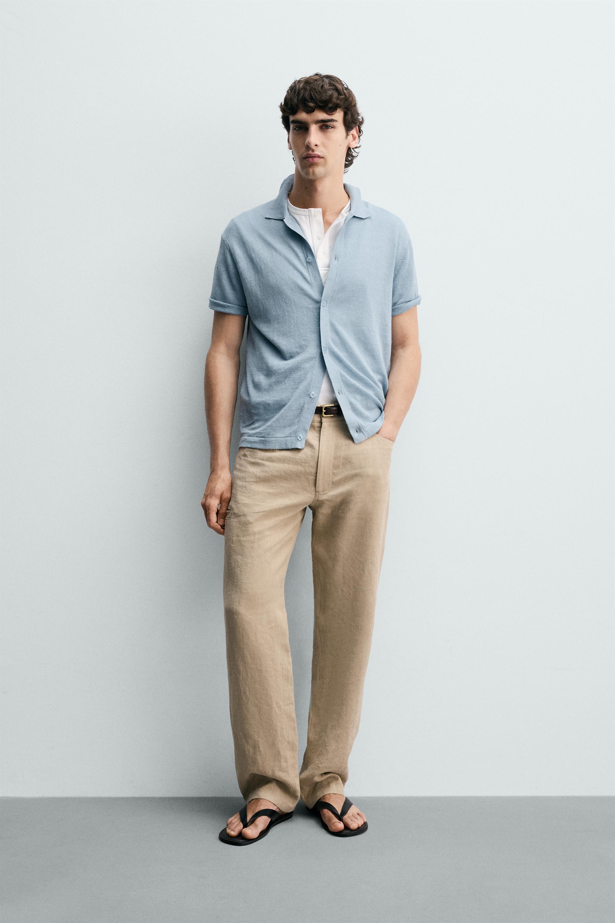 100% LINEN KNIT SHIRT